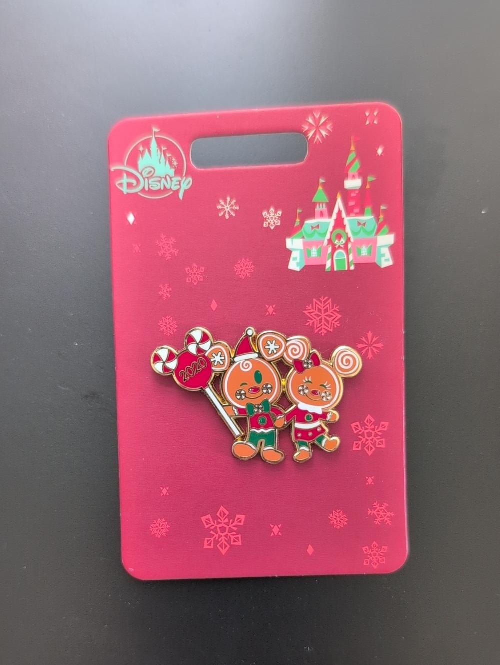 Disney Mickey and Minnie Mouse Gingerbread Holiday Enamel Pin 2020